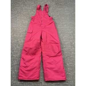 Girl’s Cherokee Hot Pink Snow Bibs Overalls Ski Pants Kids Size M Medium 7/8